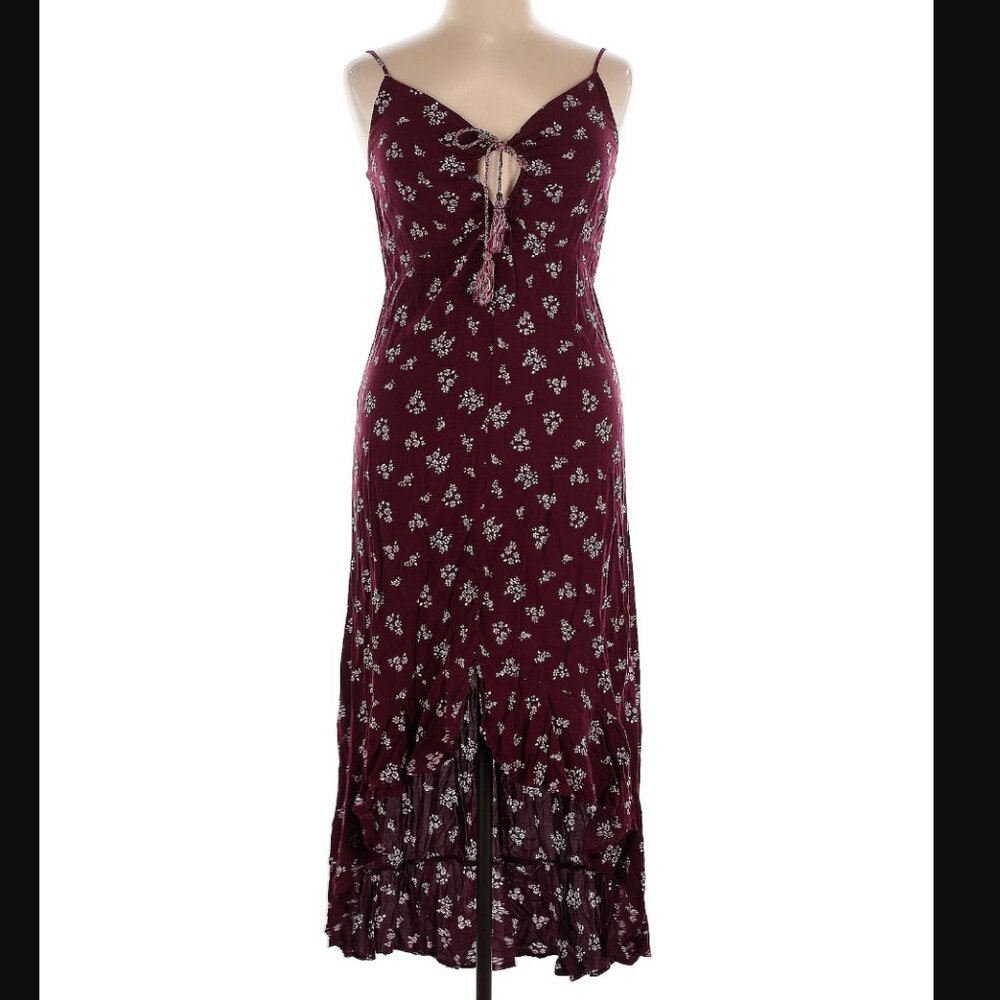Xhilaration high - low floral dress in Maroon